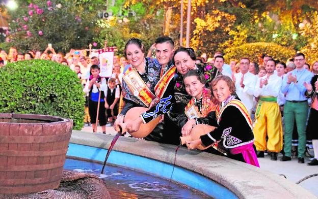 Un lagar con cuatro 'pisaores' en la Feria de Jumilla