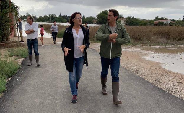 Albert Rivera visita la Región tras los destrozos ocasionados por las lluvias