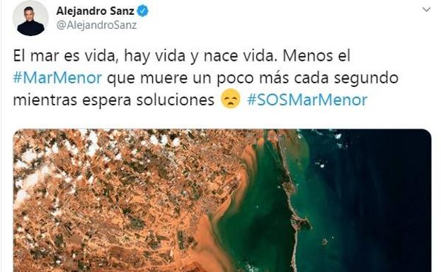 Alejandro Sanz, Pérez-Reverte, Santiago Segura y otras celebridades lamentan el estado de la laguna