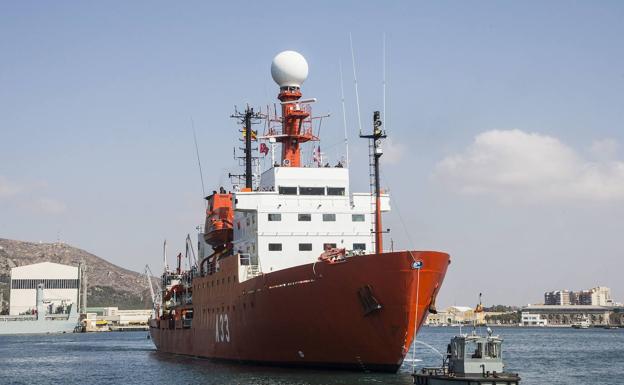 El buque 'Hespérides' vuelve a poner rumbo a la Antártida desde Cartagena