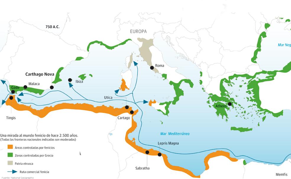 Fenicios, de la púrpura de Tiro a Carthago Nova