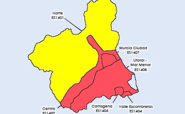 Mejora la calidad del aire en el norte y oeste de la Región de Murcia