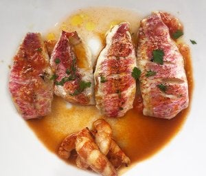 Salmonetes al soplete