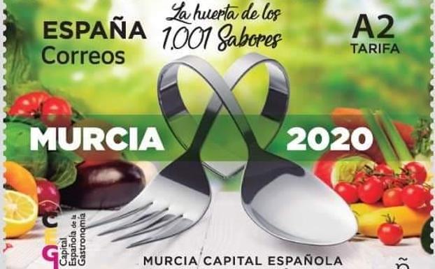 Correos dedica un sello especial a Murcia por su capitalidad gastronómica