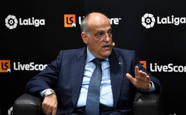 Tebas: «Estoy convencido de que vamos a terminar la competición»