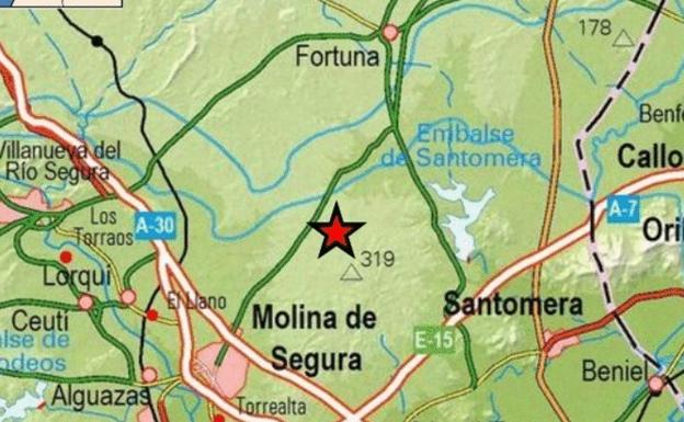 Un terremoto de 2,4 grados se deja sentir en Molina