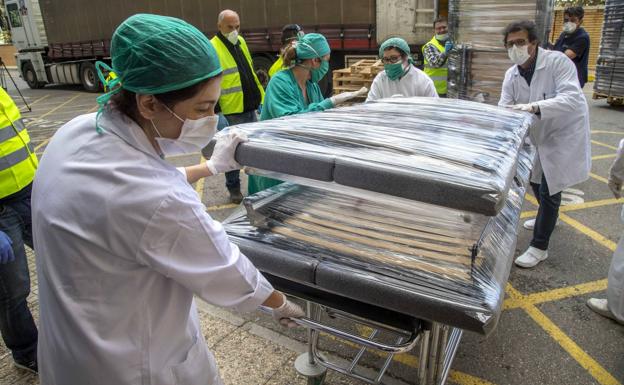 El Rosell recibe 100 nuevas camas de hospitalización para hacer frente al coronavirus