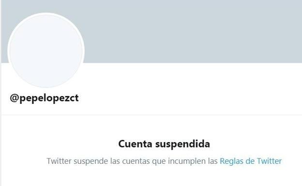 Twitter suspende la cuenta del exalcalde de Cartagena José López