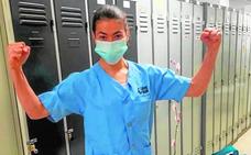 Cristina Pérez, en el hospital de Alcalá de Henares./TWITTER