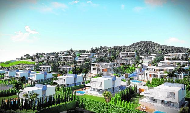 Una firma china proyecta 40 viviendas de lujo en el límite con Calblanque