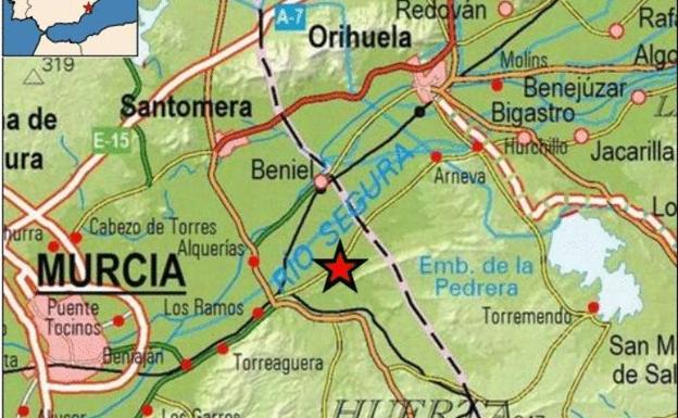 Beniel registra un temblor de 2,5 grados esta madrugada