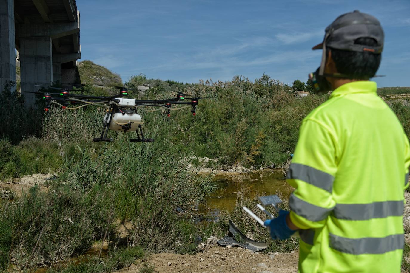 Fumigar a vista de pájaro