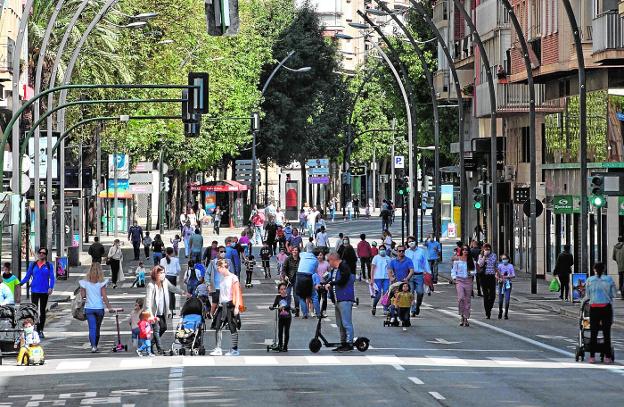 Peatonalizarán los domingos veinte kilómetros de calles en 34 barrios y pedanías de Murcia