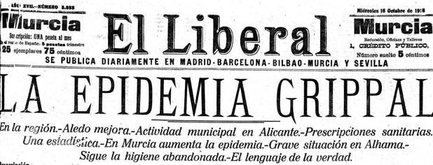 Portada para la historia que marcó en octubre de 1918 el inicio del repunte de casos.