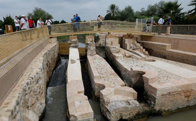 Un mirador permite disfrutar del rehabilitado Molino de la Pólvora de Murcia