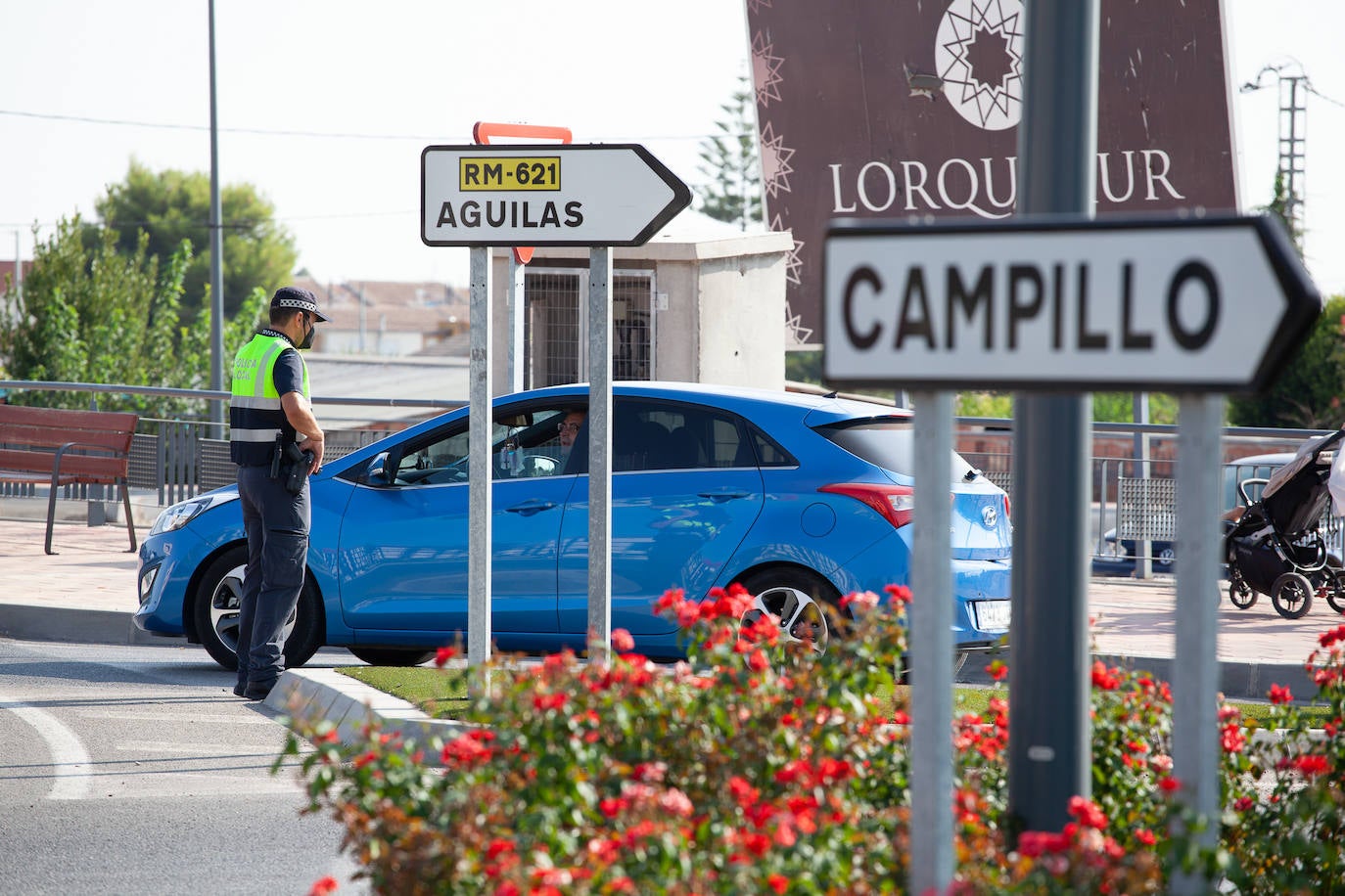 El casco urbano de Lorca queda blindado en el primer día de la Fase 1