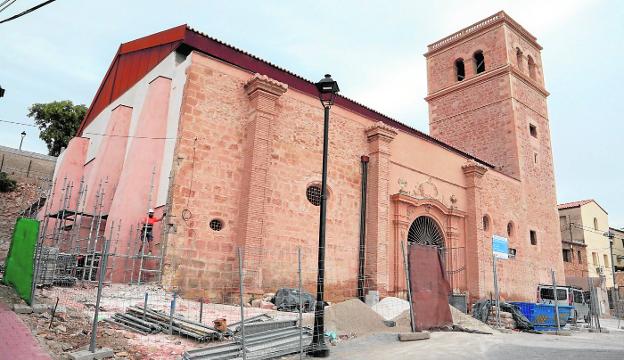 La iglesia de Santa María, en Lorca, no estará lista para albergar actos en San Clemente