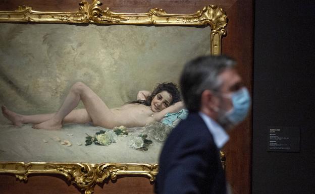 'Inocencia' (1899) de Pedro Sáenz, una de las 130 obras que reúne en el Prado en 'Invitadas'. /Virginia Carrasco