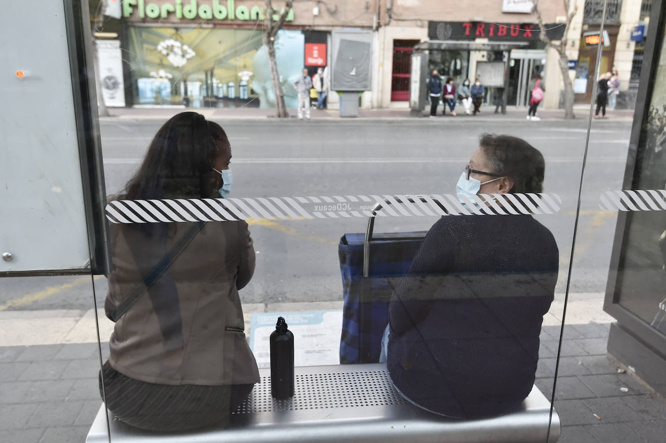 Manifestación de los trabajadores de Latbus en Murcia
