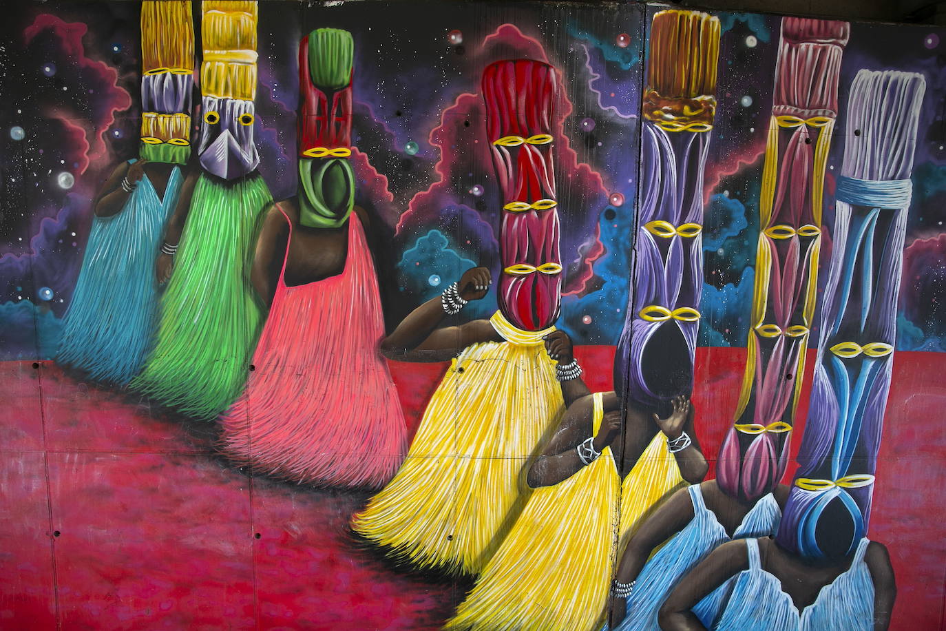 Murales gigantes llenos de tradición