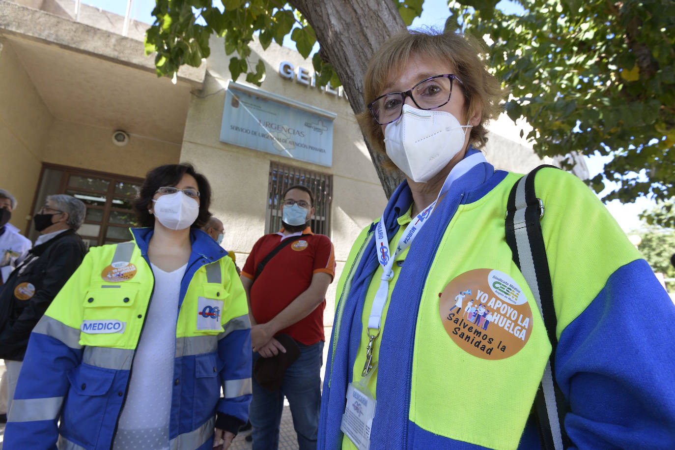 Huelga de los médicos en el centro de salud de San Andrés por la crisis del coronavirus en la Región