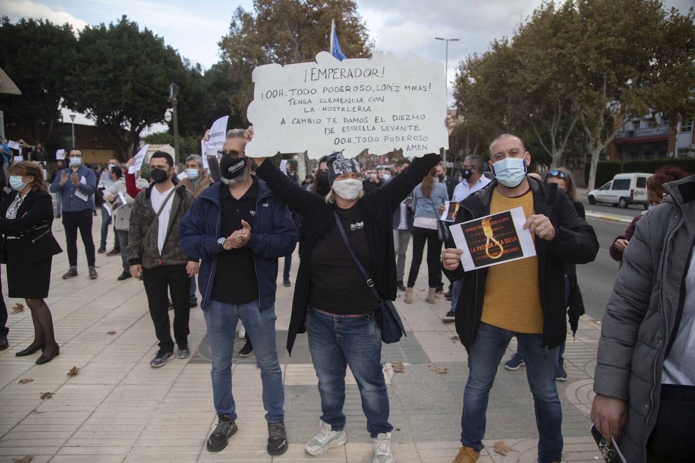 Protesta de los hosteleros de Cartagena