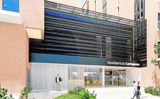 La nueva residencia de la UPCT tendrá capacidad para 270 alumnos