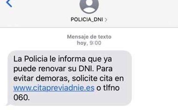 La Policía avisa de lo que tienes que hacer si te llega este mensaje a tu móvil sobre el DNI