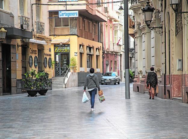 Calles «medio muertas» y «más tristes» en Cartagena