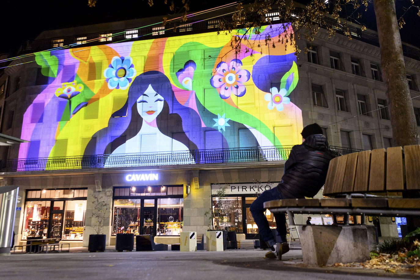 Juego de luces en Lausana