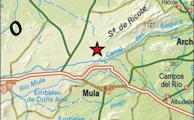 Un pequeño terremoto de 2,6 grados hace temblar varias localidades de la Región