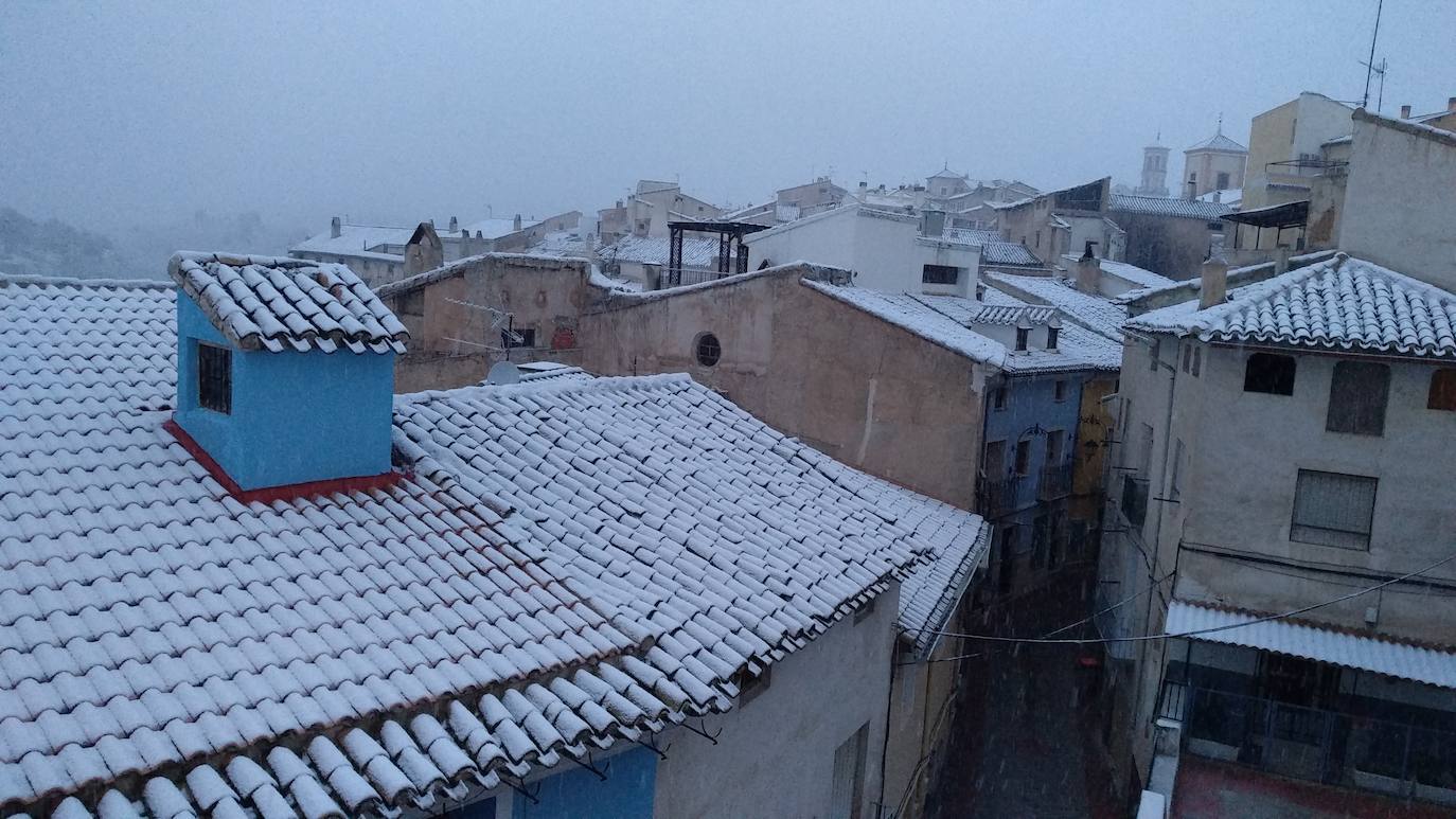 La borrasca Filomena trae nevadas a la Región de Murcia