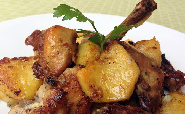 Conejo casero al ajo cabañil