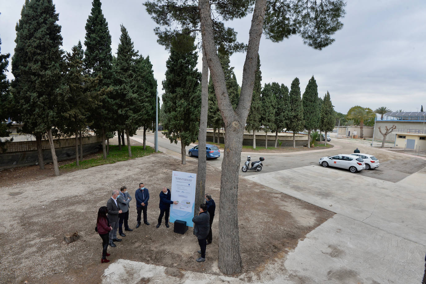 Presentación del proyecto europeo 'Life Conquer' en la depuradora de Zarandona