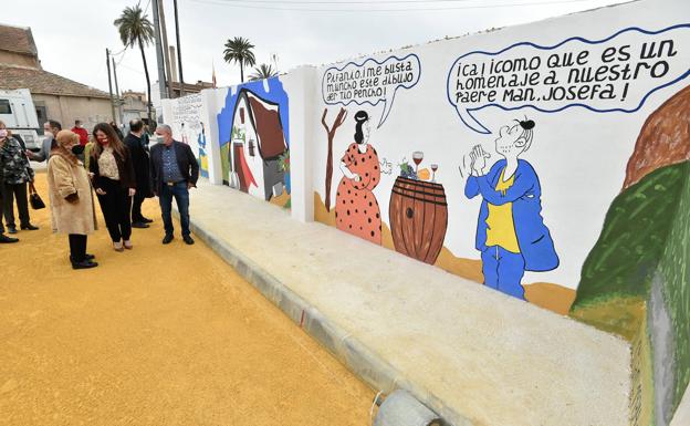 El Tío Pencho protagoniza un nuevo grafiti en la pedanía murciana de Rincón de Seca
