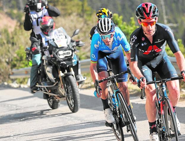 Valverde resucita y roza la victoria en la cima de Vallter 2000