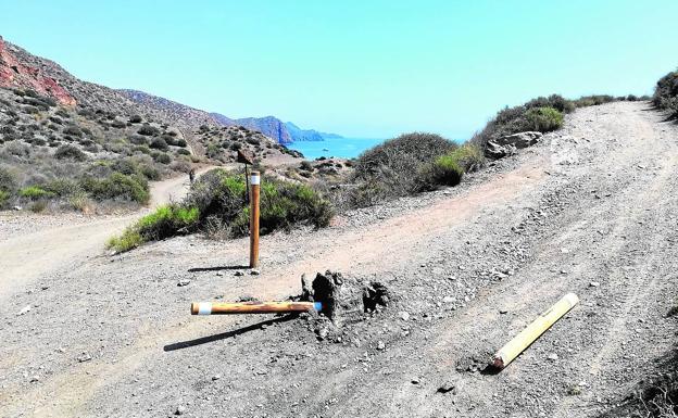 Continúa el vandalismo en el parque Calnegre-Cabo Cope