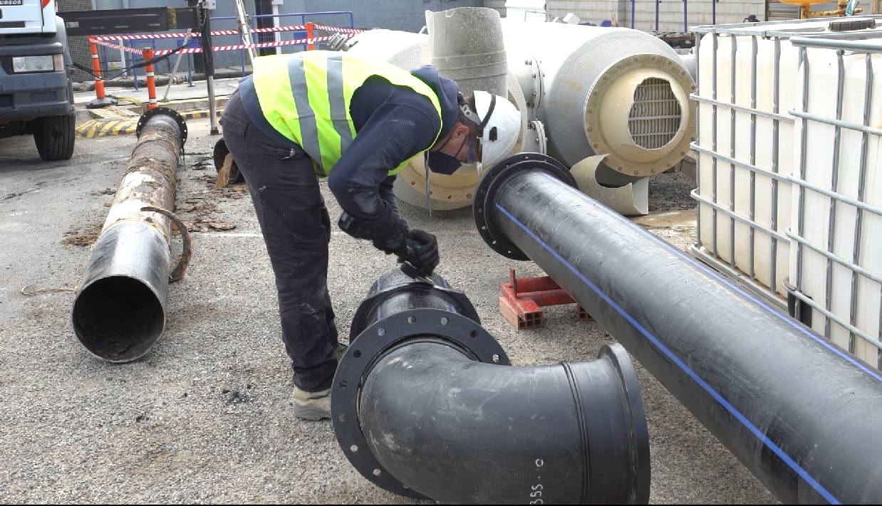 Hidrogea comienza las actuaciones de mejora en el bombeo de la gola de La Manga de Cartagena