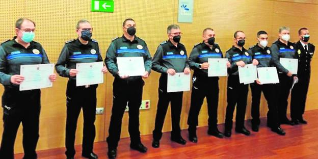 Homenaje policial a los vigilantes del Reina Sofía