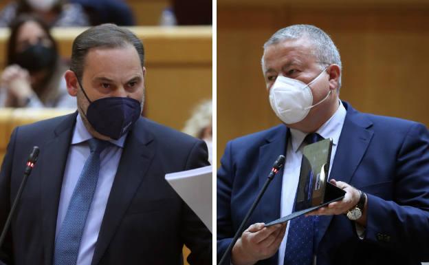 Duro enfrentamiento entre Ábalos y Bernabé en el Senado por los peajes en las autovías