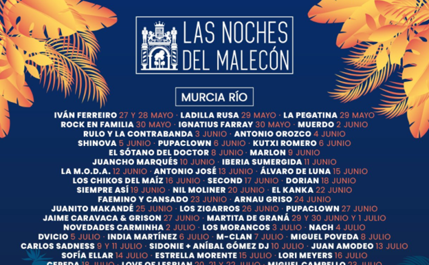 Las Noches del Malecón: fechas y horarios de todos los conciertos en cartel