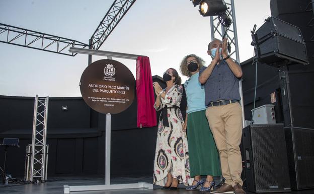 Paco Martín ya da nombre al auditorio del Parque Torres de Cartagena