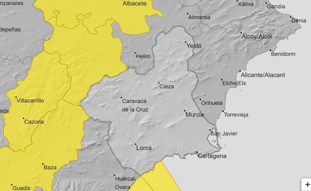 La Región de Murcia, en alerta amarilla este jueves por fenómenos costeros y rachas de viento