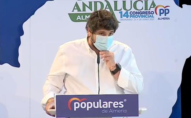 Miras pide «parar los planes de Sánchez» porque «sin el Tajo-Segura, Murcia y Almería no tienen futuro»
