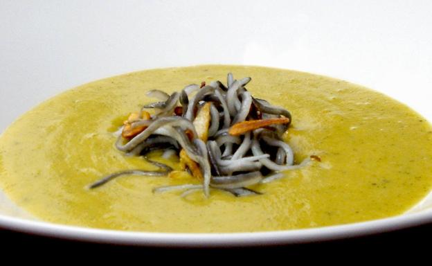 Crema de brócoli con gulas