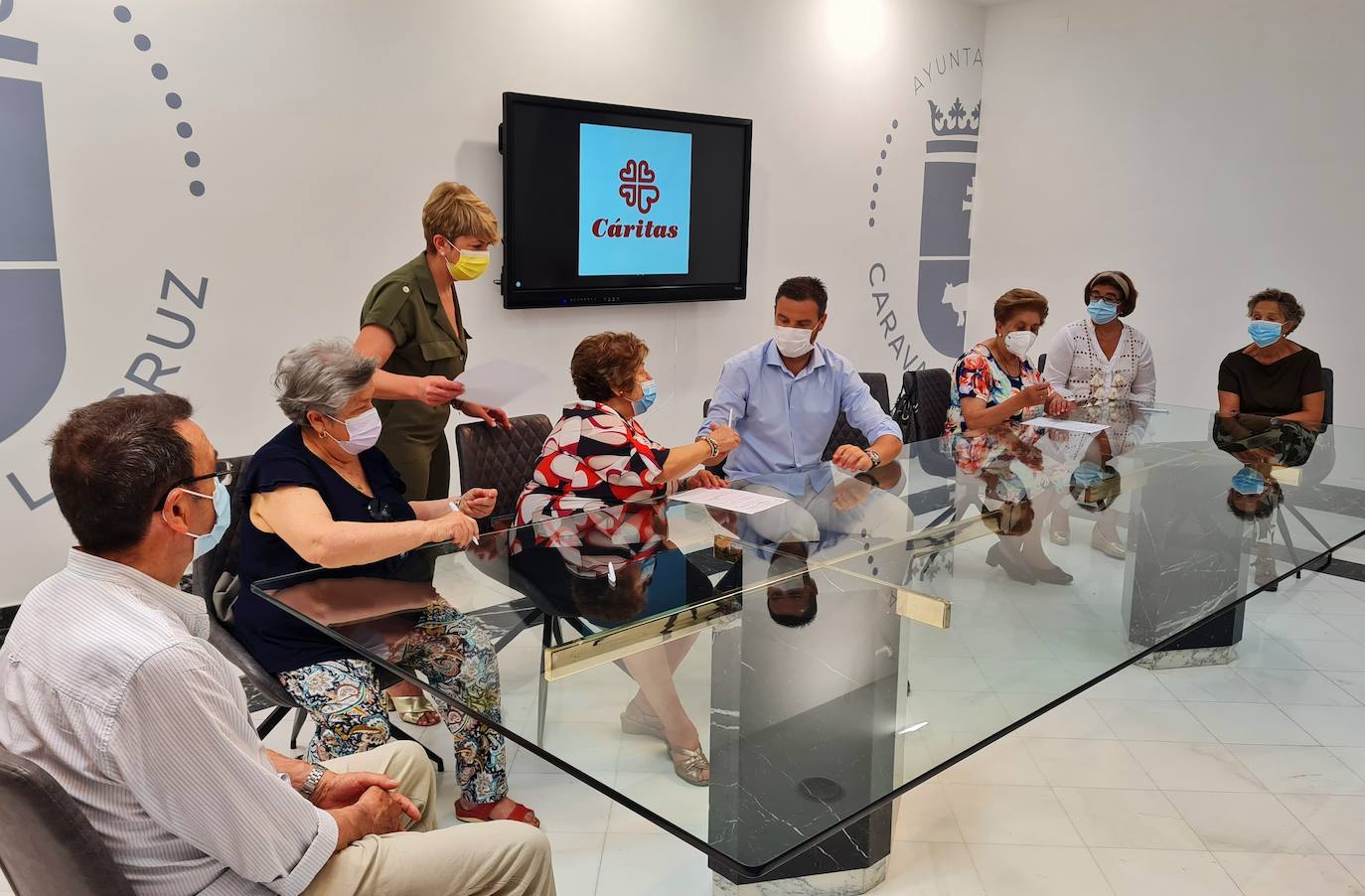 El Ayuntamiento de Caravaca entrega 21.000 euros a las tres delegaciones de Cáritas del municipio