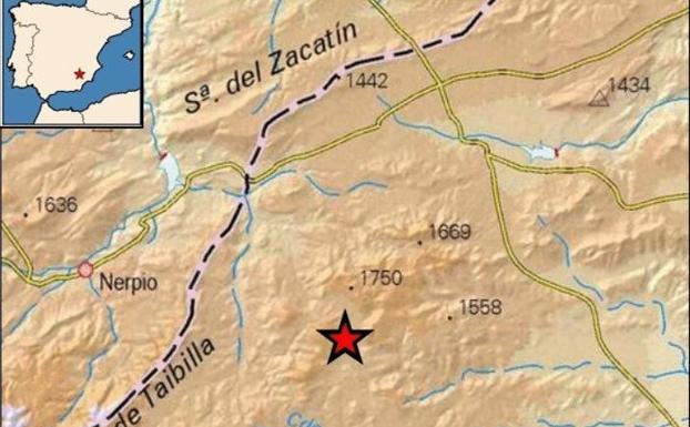Un terremoto de 2,8 grados se deja sentir en Moratalla este lunes