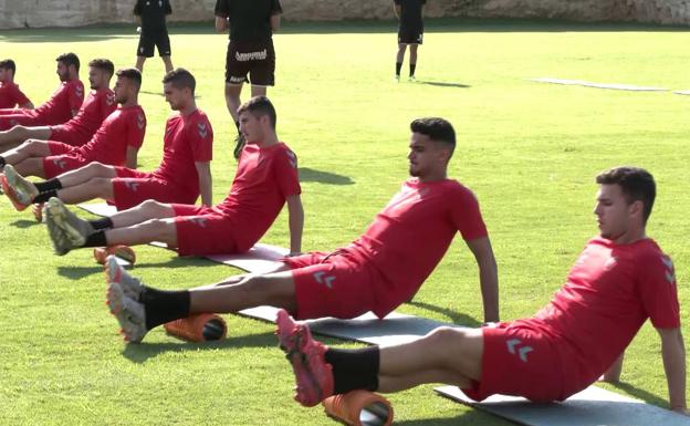 Primer día de entrenamiento en el Real Murcia