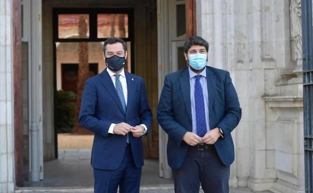 La rueda de prensa de López Miras y Juanma Moreno, en directo