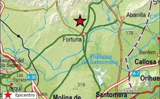 Un terremoto de 3,4 grados en Fortuna se deja sentir también en Santomera